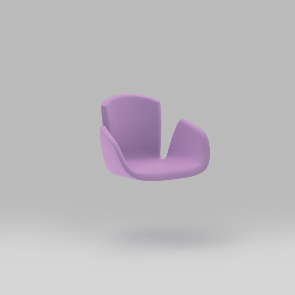 FLORA Armchair With Armrests Without Base Front